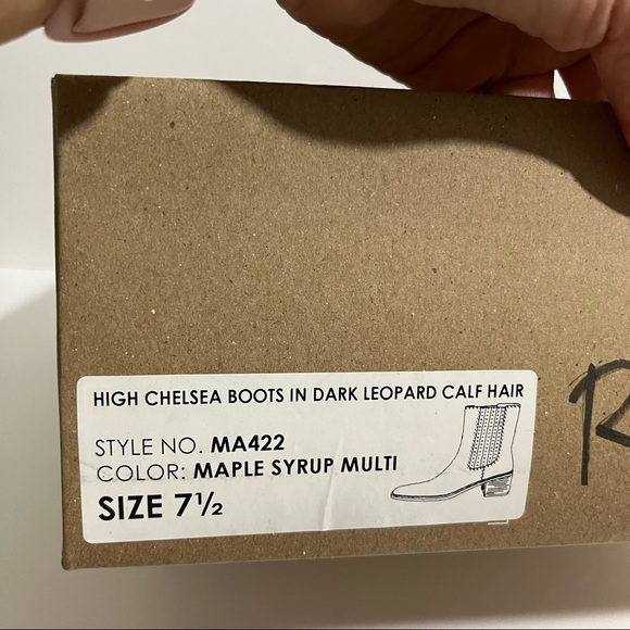 NWT Madewell Autumn High Chelsea Dark Leopard Boots 7.5 - Picture 15 of 16